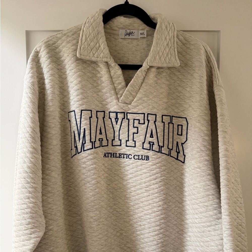 Mayfair Athletic Club - Collared Crewneck Sweatshirt